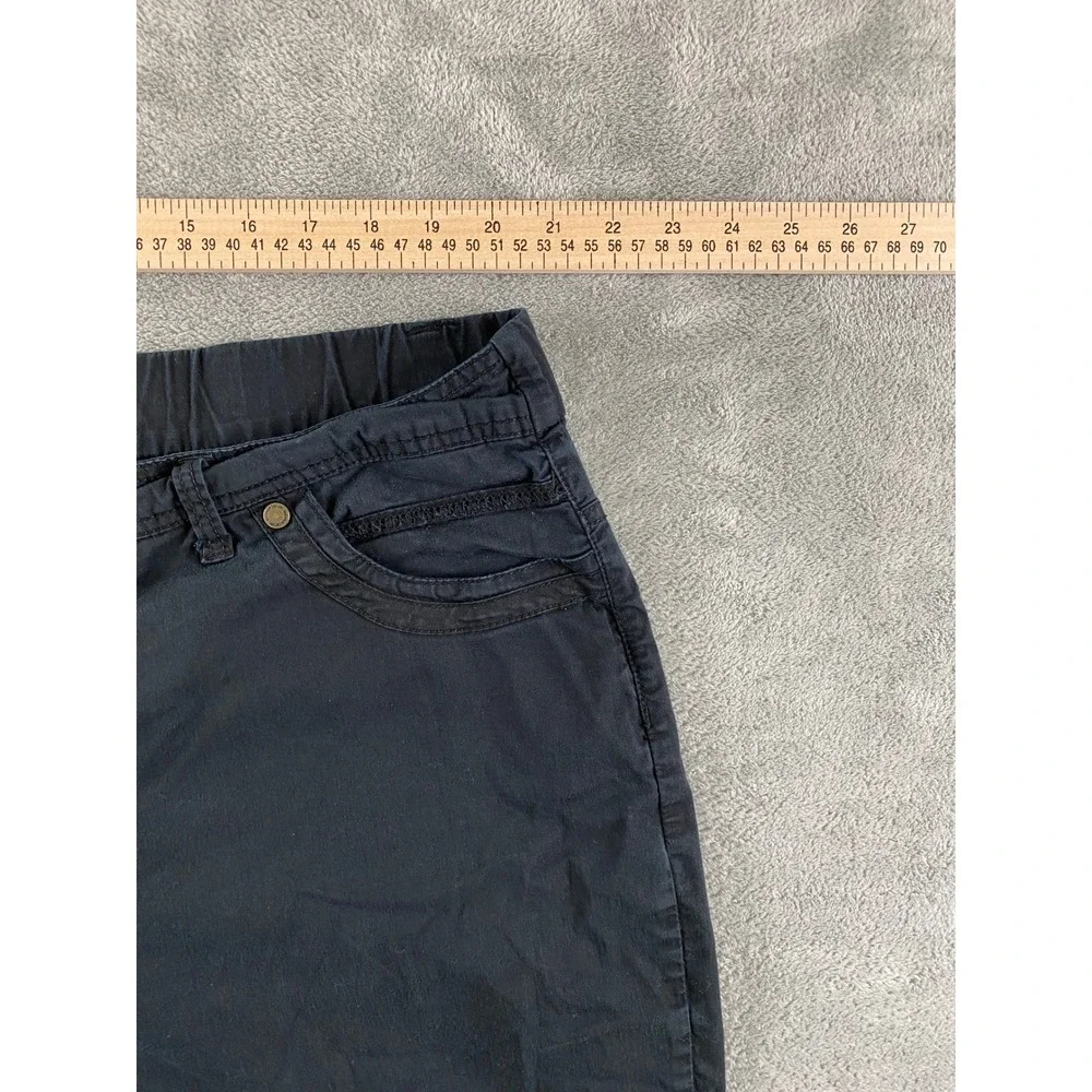 Avenue Womens Black Bermuda Shorts Plus Sz 20 Stretch Cotton Knee Length Casual